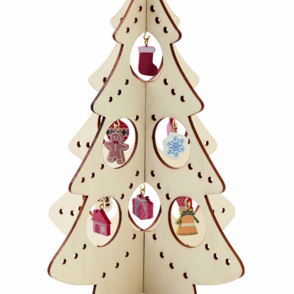 Décoration de sapin en bois