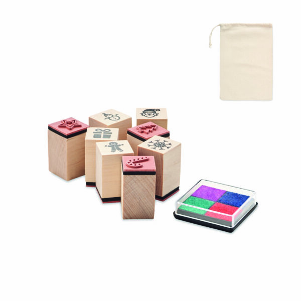 Set de 8 tampons  en bois