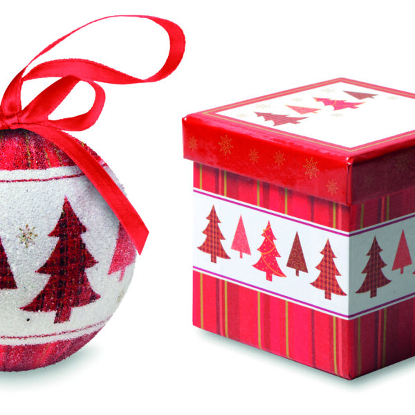Boule de Noël et boîte.