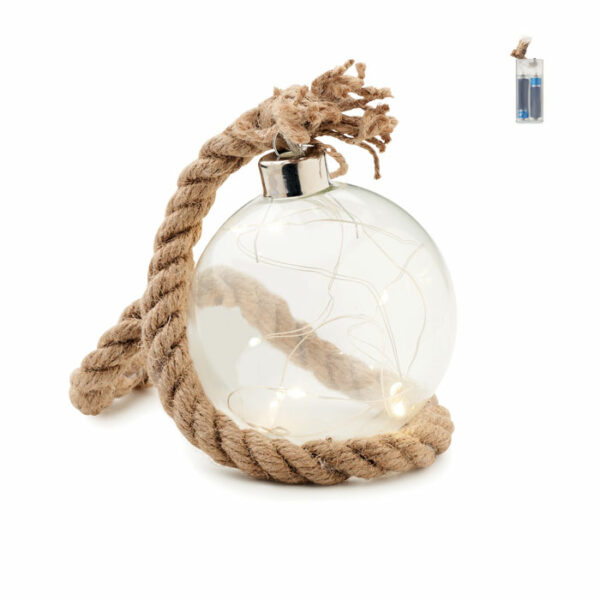Boule en verre LED - Jute