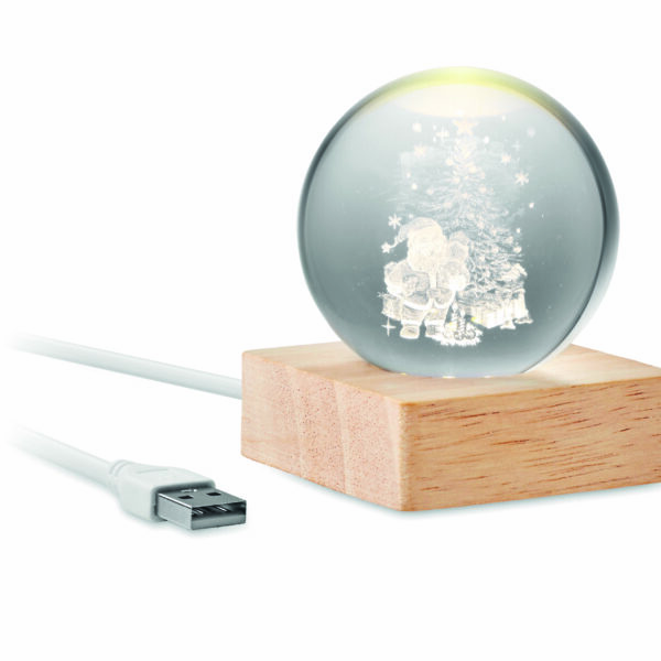 Boule de Noël verre avec LED