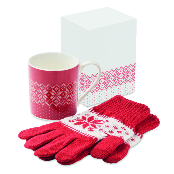 Set mug et gants hiver