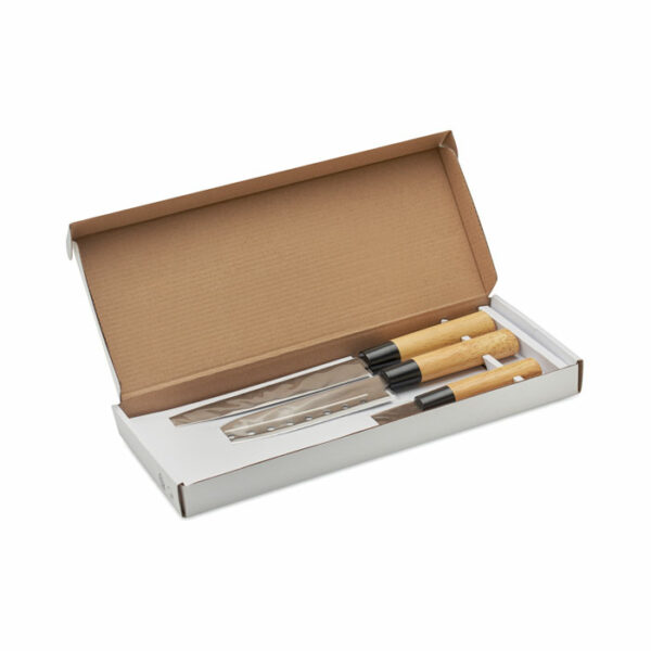 Set 3 couteaux style japonais - Acier Inoxydable
