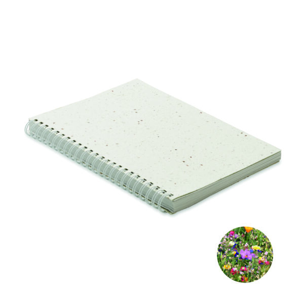 Carnet A5 couv. papier semence
