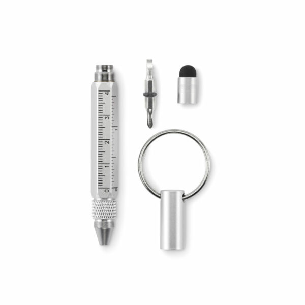 Porte-clés avec stylo à bille - Aluminium Recyclé