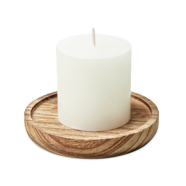 Bougeoir rond avec bougie