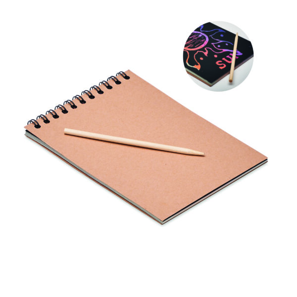 Carnet de papier à gratter