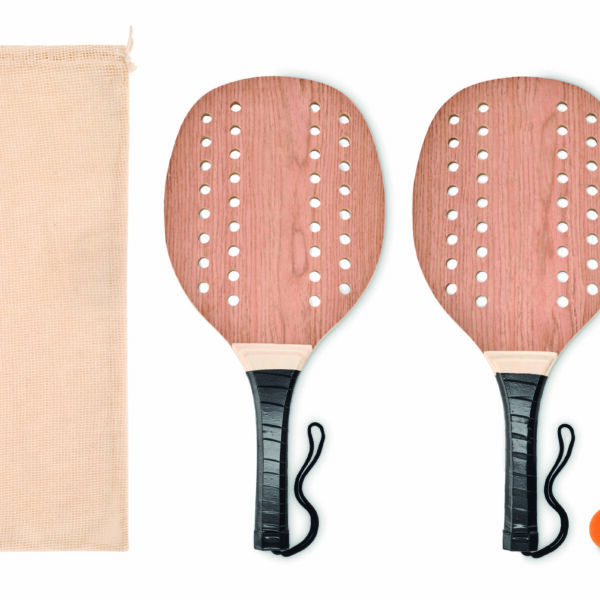 Set beach tennis en bois de ros