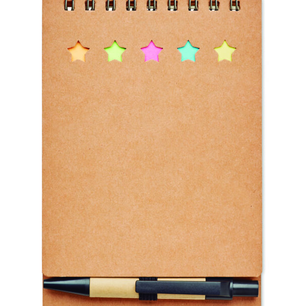 Carnet avec stylo et feuillets