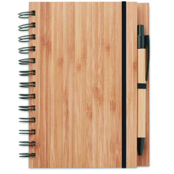 Carnet et stylo en bambou
